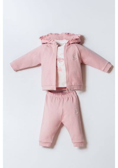 U.s. Polo Assn. Kız Bebek Pembe 3lü Takım 5274-50091 Pembe