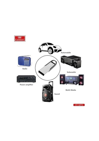 Ayrex M73 Fm 5.0 Bluetooth Kablosuz Mini Araç Kiti Wireless Usb Aux Dönüştürücü +hoparlör Çevirici Metalik