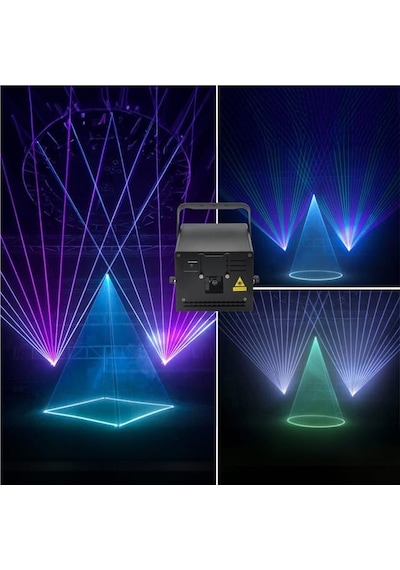 Layu Ac-03rgb 3 Watt Rgb Lazer 25kpps Double Safety Design Sd Card Dmx Ilda Analog