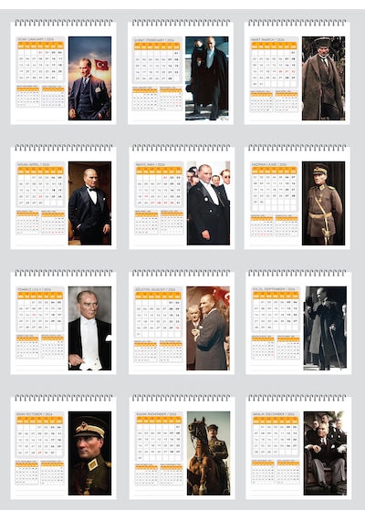 2026 Yeni Atatürk Masa Takvimi-16x15 Cm