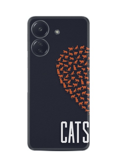 Xiaomi Redmi 13c Kılıf Silikon Desen Özel Seri Cats 1792