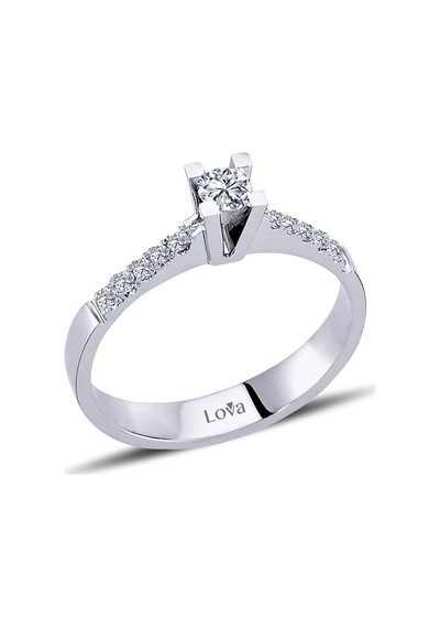 Lova Toplam 0,23 Karat Pırlanta Tektaş Yüzük - 1050090