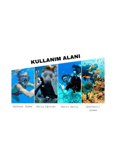 Profesyonel Yüzme Palet Gözlük Dalış Seti 38-47 Ayaklar İçin Kaliteli Yüzme Seti Siyah
