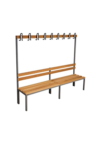 Ayakkabılıksız 6 Ayaklı Tek Taraflı Bank, 9 Kanca, 200x43x170 Cm, Spor Bankı