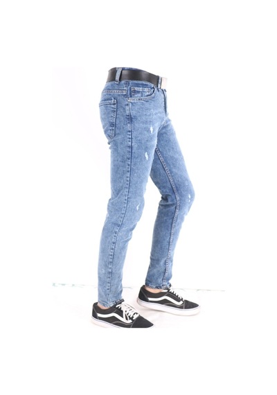 Erkek Denim Pantolon Trend Kot Giyim Kar Yıkama Jeans Mavi