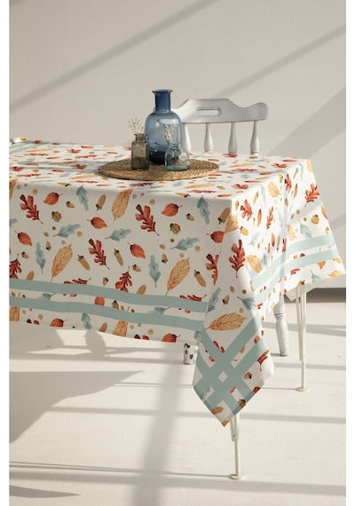Ays Home Mint Yaprak Desen Yemek Masası Örtüsü