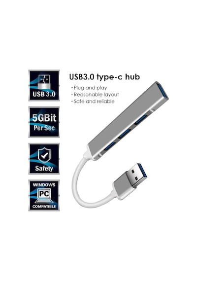 Usb Girişli 4 Port Usb Çoklayıcı Hub