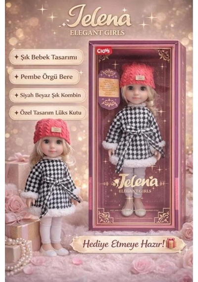 Ctoy Oyuncak Jelena Tatlı Moda Oyuncak Bebek 40 Cm