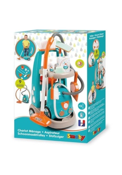 Smoby Temizlik Arabası + Elektrikli Süpürge