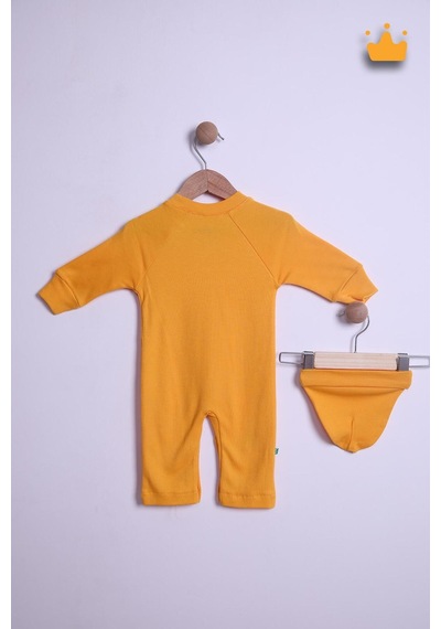 Babyhola Kız Erkek Bebek Tulum Bere Takım Pamuk Yaka Düğmeli İnterlok Reglan Kol 583 Turuncu Babyhola Kız Erkek Bebek Tulum Bere Takım Pamuk Yaka Düğmeli İnterlok Reglan Kol 583 Turuncu