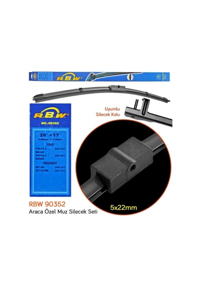 Silecek Süpürgesi 650/430 Mm Aerotwın Ford Focus Iı 2004 Delikli