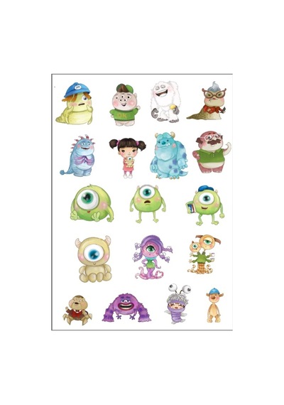 Canavarlar Sevimli Sticker Set 1