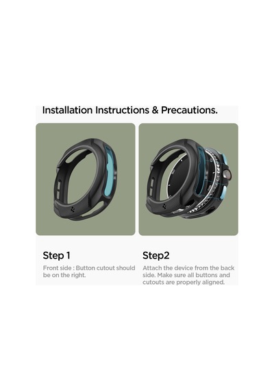 Galaxy Watch 8 Classic 46mm İle Uyumlu Kılıf Liquid Air Matte Black - Acs09841 Çok Renkli
