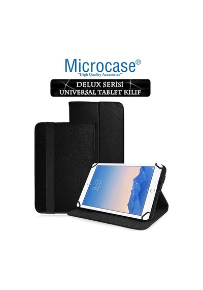 Apple Uyumlu iPad Air 2 Delüx Serisi Universal Standlı Deri Kılıf + Nano