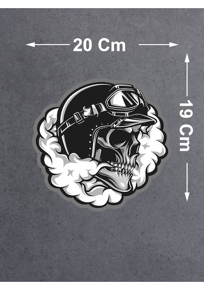 Kaptan Kuru Kafa Sticker - Araba Oto Motosiklet Karavan Sticker - 00015 20x19 Cm