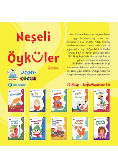 Neşeli Öyküler Serisi - 10 Kitap + Değerlendirme Eki