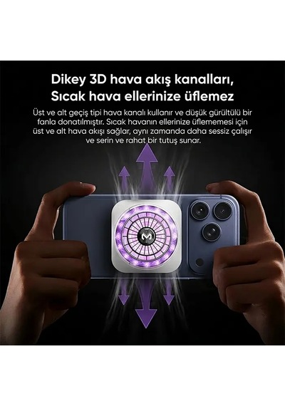 Memo Cx21 18w Manyetik Telefon Soğutucu Rgb Işıklı Yarı İletken Buz Soğutmalı Mobil Oyun Fanı- 5775