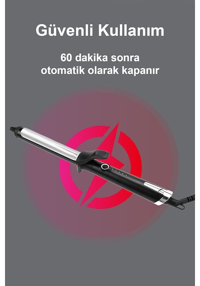 Profesyonel Seramik Kaplı Saç Maşası 200 Derece Isı Ayarlı Hızlı Isınan Kalıcı Bukle Şekillendirici