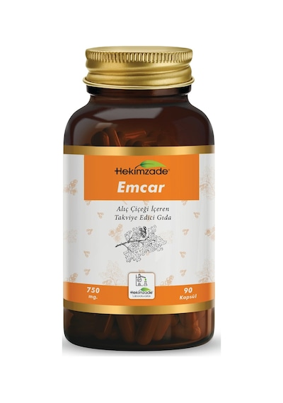 Hekimzade Emcar Alıç Çiçeği İçeren Takviye Edici Gıda 750mg 90 Kapsül