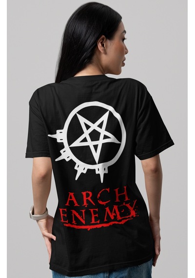 Arch Enemy Rock Metal Müzik Grubu Sırt Baskılı Unisex Oversize Ti Siyah