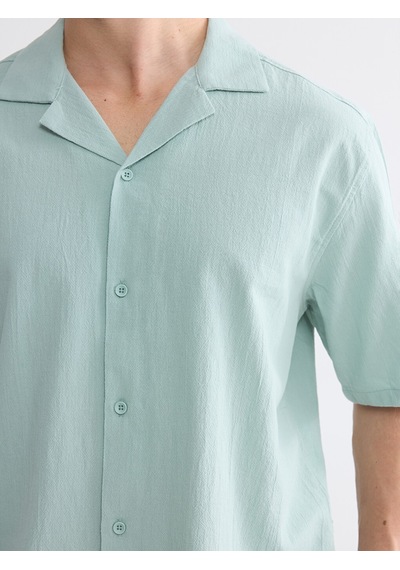 Lcw Vision Yeşil Regular Fit Erkek Dokulu Gömlek