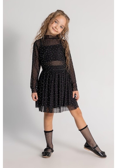 Dmb Kids Kız Sifon Taşlı Etek Takım 25kdmb0528 Siyah