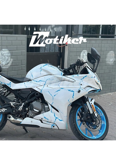 Cfmoto 250sr Sticker 2020-2024 Şimşek Desen Kaplama Sticker Etike