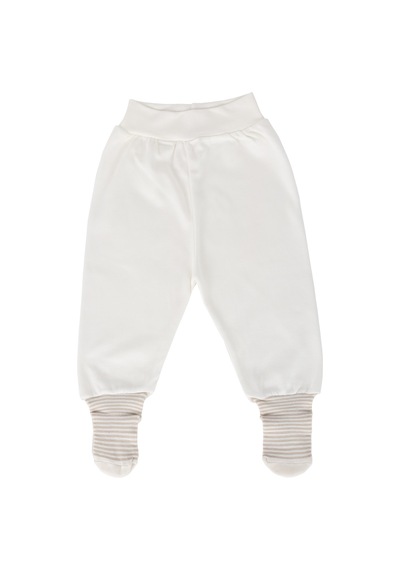 Baby Shez Yenidoğan Bebek Çoraplı Tek Alt Pantolon Krem