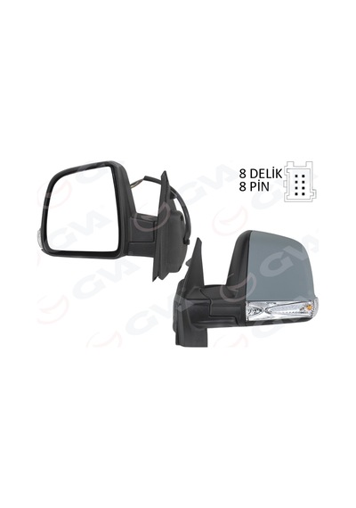 Gva Dış Dikiz Aynası Elektrikli Sol Doblo Iıı 2011 Md. Sinyalli Katlanır / Power Flok Astarlı 8 Fiş Gva 1029115 735645708