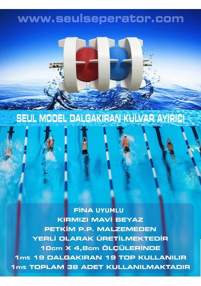 havuz kulvar seperator seul model tam olımpık 1 mt fıyat 38 parça