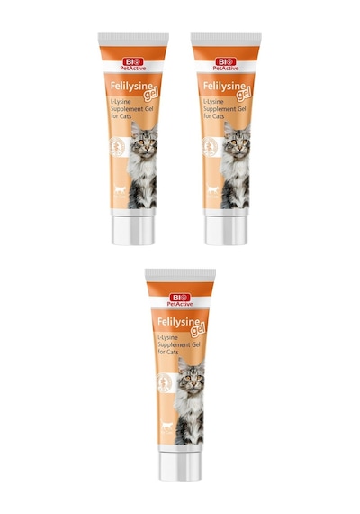 Bio Petactive Felilysine Gel Kediler İçin L-lizin Jel 100 Ml. X 3 Adet