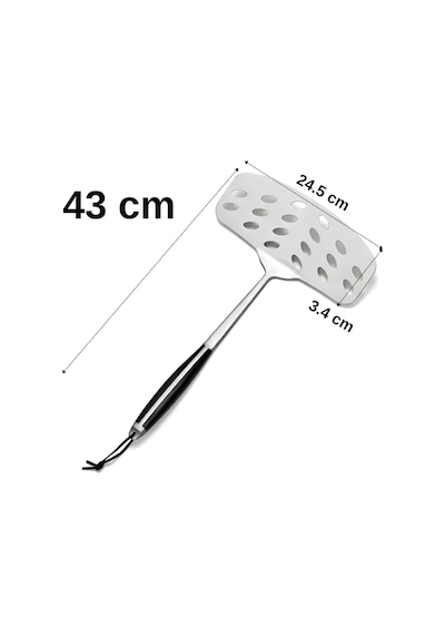 Elite Balık Izgara Çevirme Spatulası - Paslanmaz Çelik Abs Saplı 43x24.5x3.4 Cm