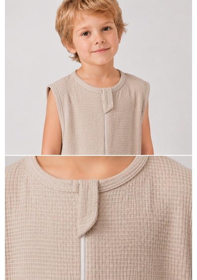 Babyhola 1 Tog Yazlık Çocuk Uyku Tulumu 1-8 Yaş Unisex Kısa Kollu %100 Pamuk Waffle 2702 Kahverengi Babyhola 1 Tog Yazlık Çocuk Uyku Tulumu 1-8 Yaş Unisex Kısa Kollu %100 Pamuk Waffle 2702 Kahverengi
