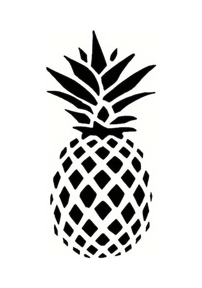 Ananas Oto Arka Cam Sticker 5 X 10 Cm