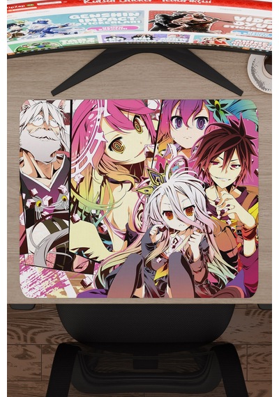 No Game No Life Anime V2 - 48x40 Xl Gaming Kauçuk Kaymaz Taban Mouse Pad Fare Altlığı