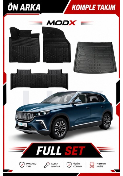 Honda Civic Sedan 2021 Sonrası 5d Havuzlu Paspas + 3d Bagaj Havuzu Premıum A+