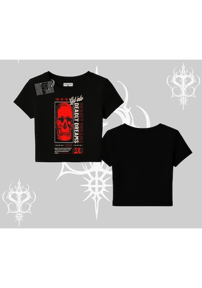 Tarzsokak Babby Tee Tshirt Deadly Dreams Skull Redcore Street Manifest Siyah