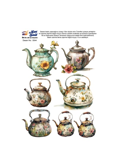 Mavi Sanat Ütü İle Rub On Transfer Kağıdı A4 Model No: 0044