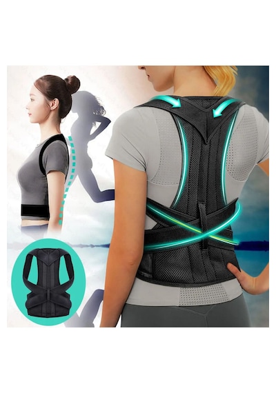 Ayarlanabilir Sırt Ve Bel Duruş Düzeltici Korse Unisex Postür Korsesi Dik Duruş Korsesi Standart