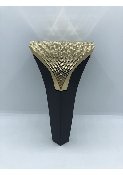 PLASTİK,VENEDİK 15 CM SİYAH-GOLD KOLTUK,BAZA,MOBİLYA AYAĞI (4 ADT