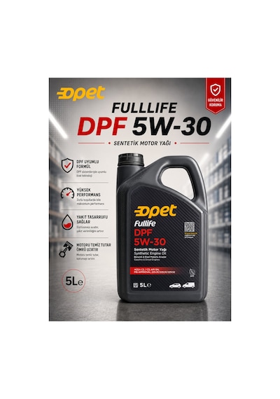 Opet Fulllife Dpf 5w-30 5 L Sentetik Motor Yağı Acea C2/c3 Apı Sn