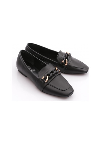 Dgn 5007-23y Kadin Burgu Tokali Loafer Siyah