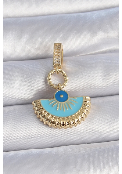 Gold Renk Nazar Boncuklu Ajda Charm - Ebj241109w28980 Renkli