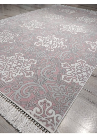 Yamalıhome Bambu Kilim Pt10 Pembe Gri 120X180 Cm Pratik Halı