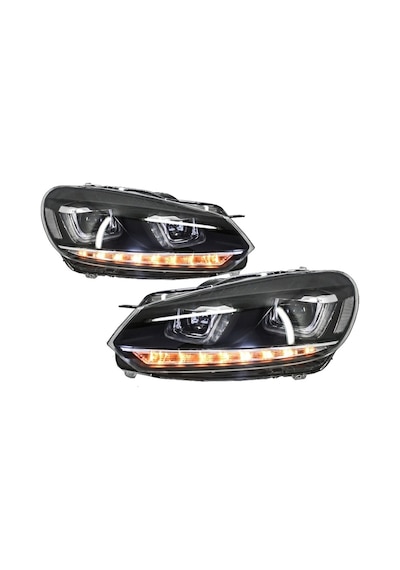 Autogp Vw Golf 6 Ön Far Lambası U Led Bi-xenon 2009 / 2013 Sm-agp-091122