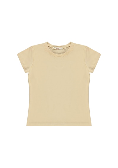 Civil Girls Basic 2-5 Yaş Tişört - Bej Bej