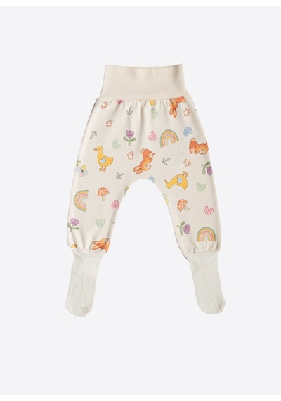 KitiKate Organik Cute Bunny 3'lü Çoraptolon Pembe