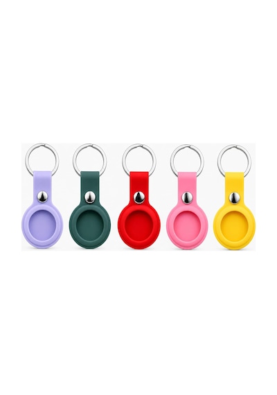 Airtag İle Uyumlu Silikon Anahtarlık Kılıfı A020 Darbe Emici Koruma Metal Halkalı Tracker Holder Çizilmeye Dayanıklı Çanta Bavul Anahtar Evcil Hayvan Takibi Koruyucu Kılıf Haki 1 Adet