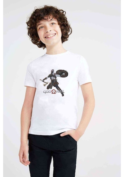 Tshirthane God Of War The Force Baskılı Unisex Çocuk Beyaz T-Shirt