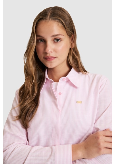 U.S. Polo Assn. U.s. Polo Assn. Kadın Pembe Gömlek Desenli 50324635-vr041